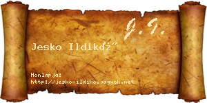Jesko Ildikó névjegykártya