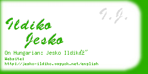 ildiko jesko business card